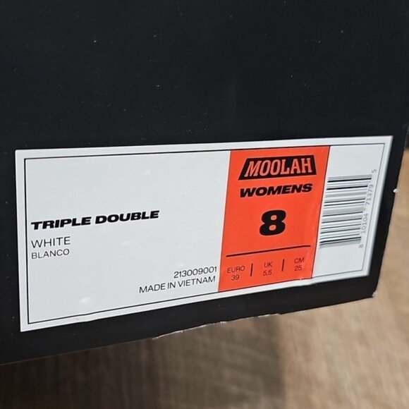 Moolah Women's Triple Double White Sneakers Basketball Shoes Size 8 New - Picture 9 of 10